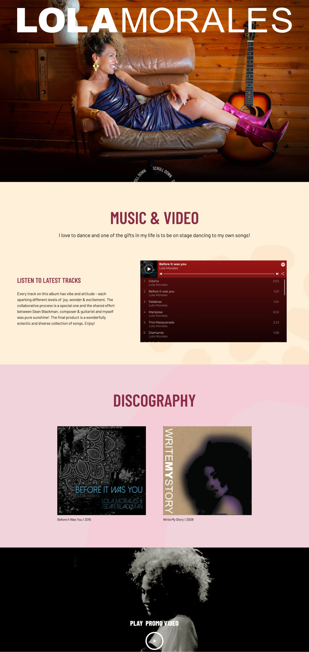 Lola Morales Music Page